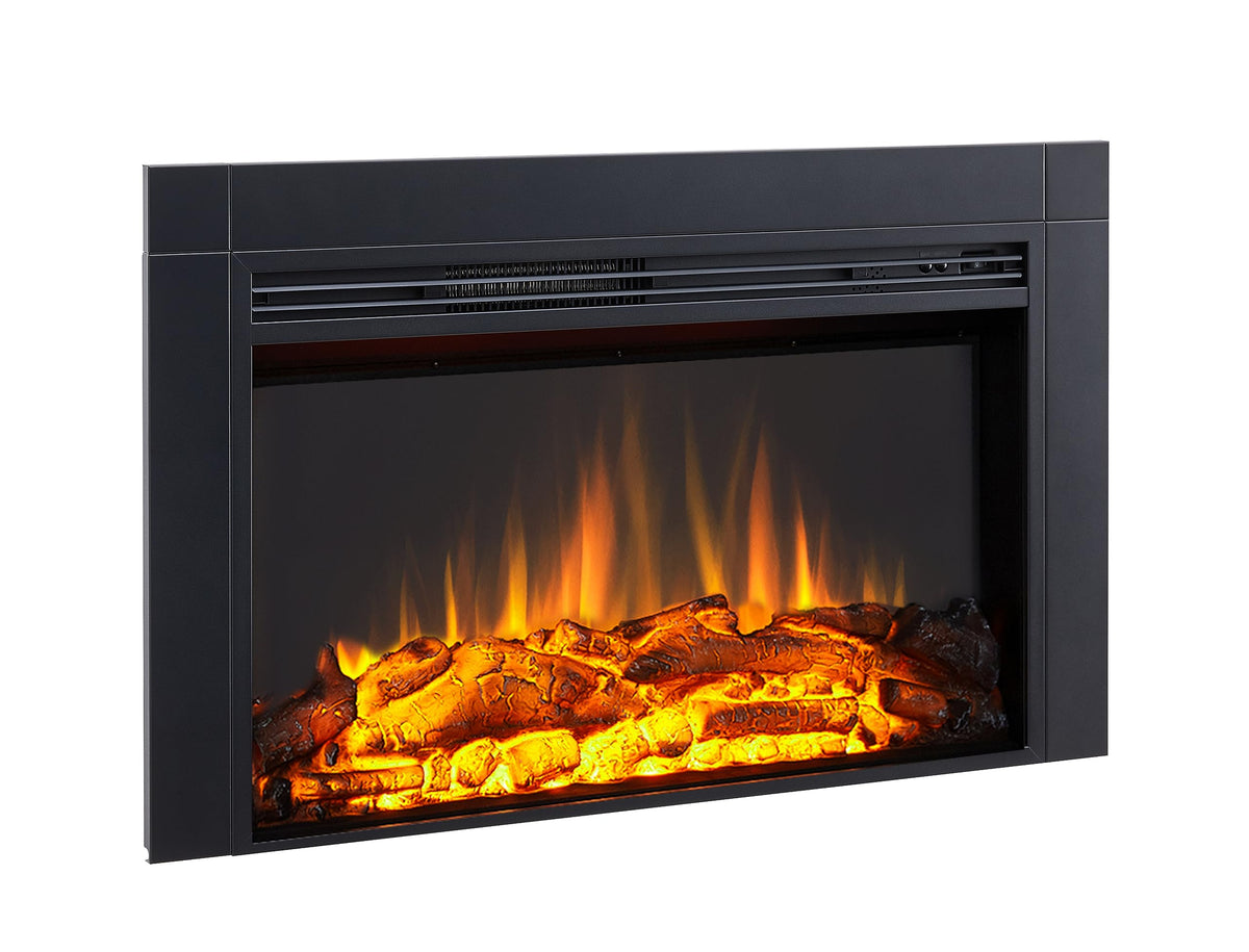 FLAMME 24" Freestanding Electric Fireplace, Innsbruck, Black
