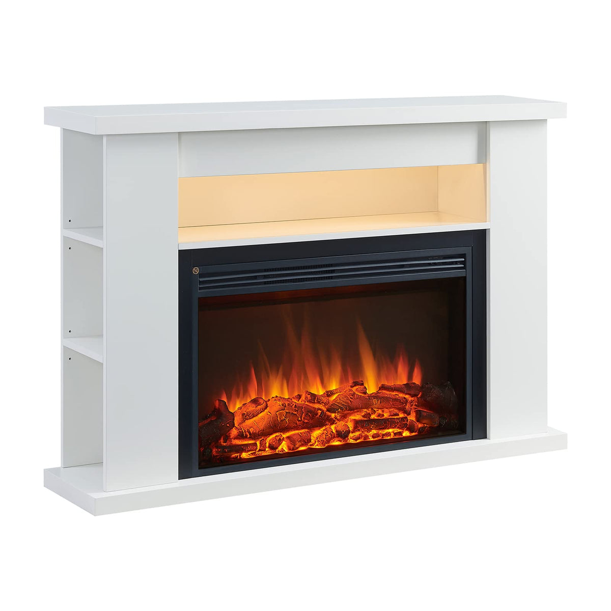 FLAMME 43" Electric Fire and Surround, Lipson Rustic Light Oak