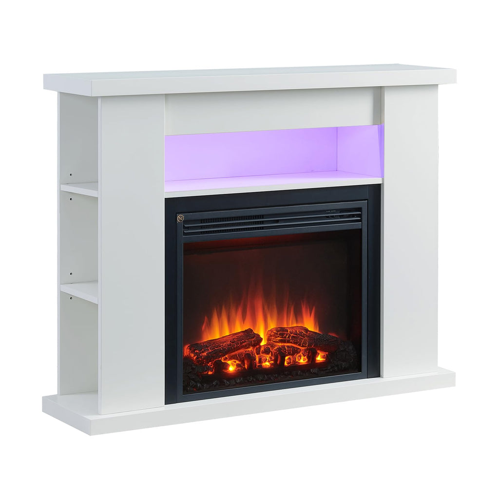 FLAMME 43" Electric Fire and Surround, Lipson Rustic Light Oak