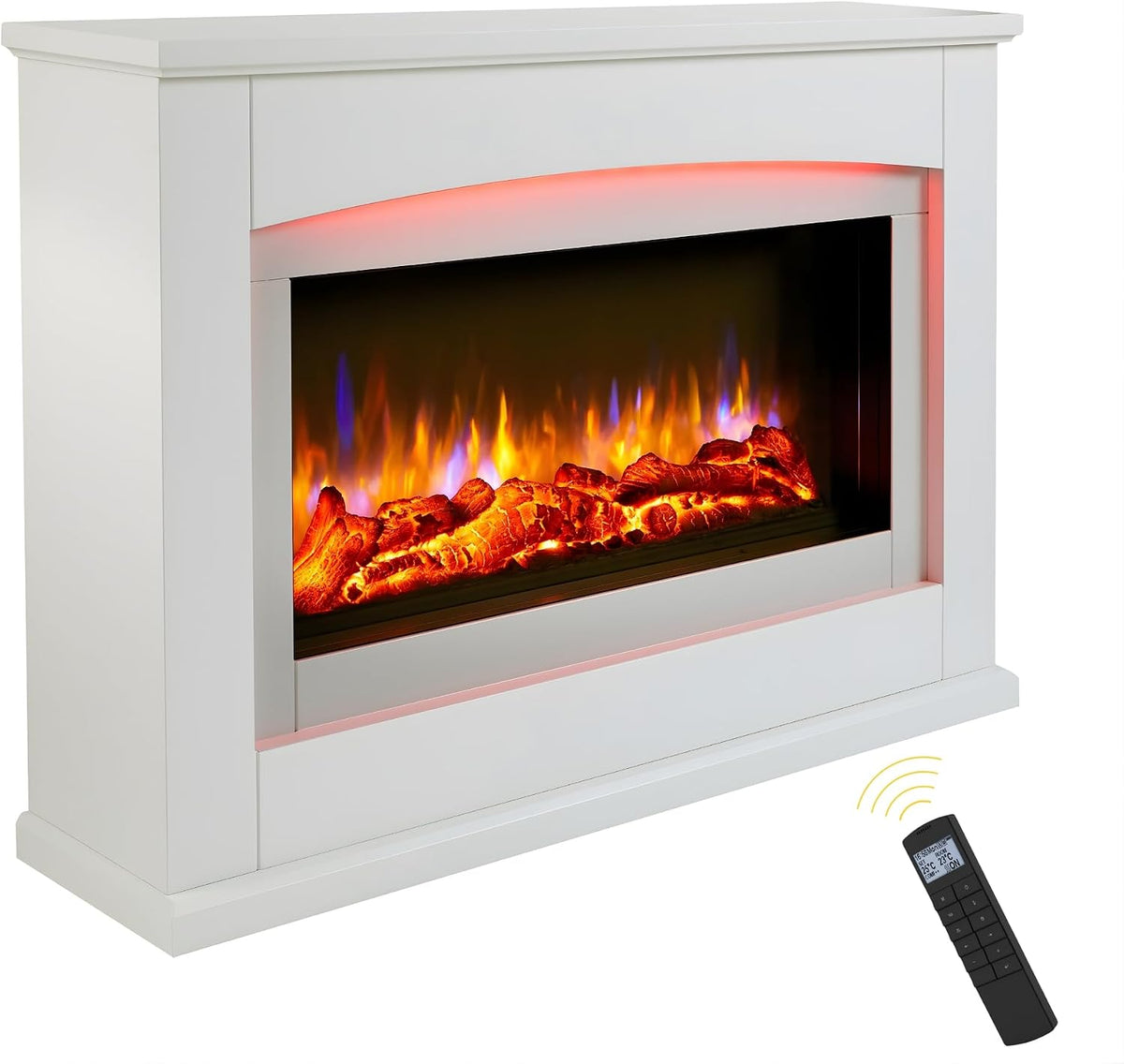 Endeavour Fires Danby 48" Freestanding Electric Fire and Surround,White
