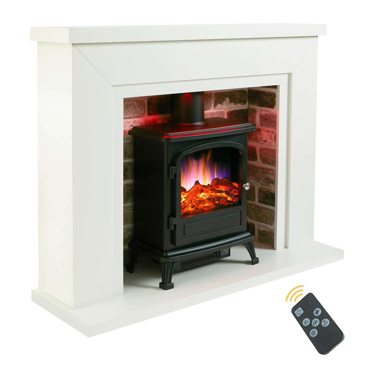 Endeavour Fires Farlington Electric Fire and Surround, Log Burner Stove