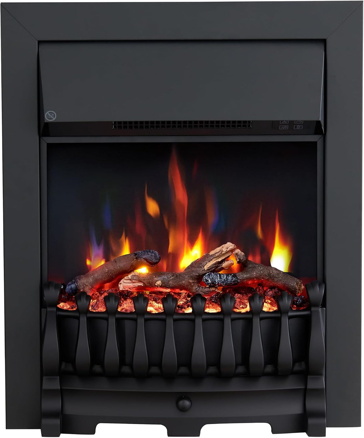 FLAMEKO 16" Freestanding Electric Fireplace Insert, Blenheim Fret, Verona