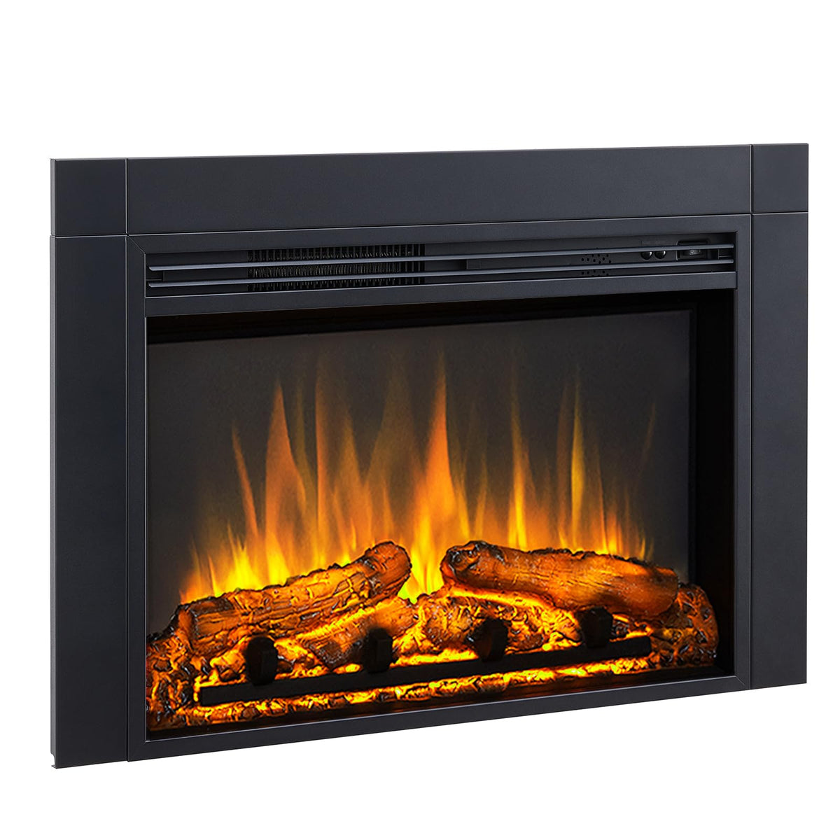 FLAMME 24" Freestanding Electric Fireplace, Innsbruck, Black