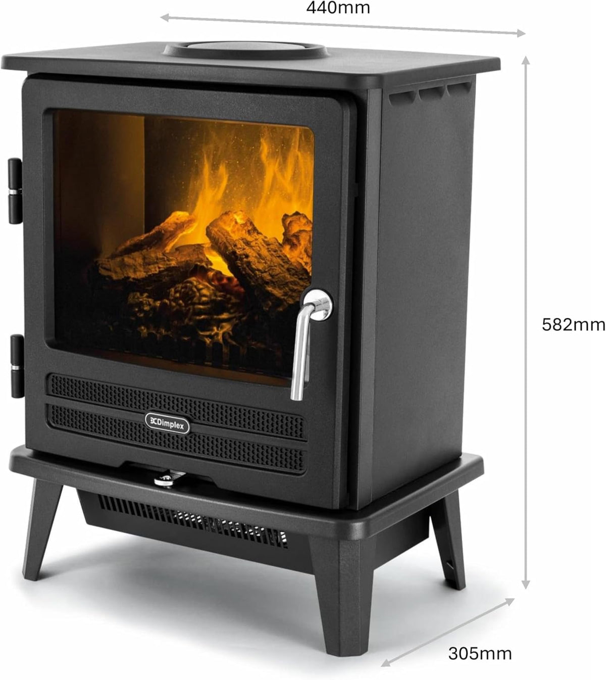 Dimplex Willowbrook Optimyst Water Vapour Electric Stove, 2kW - Black