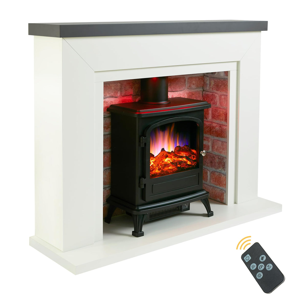 Endeavour Fires Farlington Electric Fire and Surround, Log Burner Stove