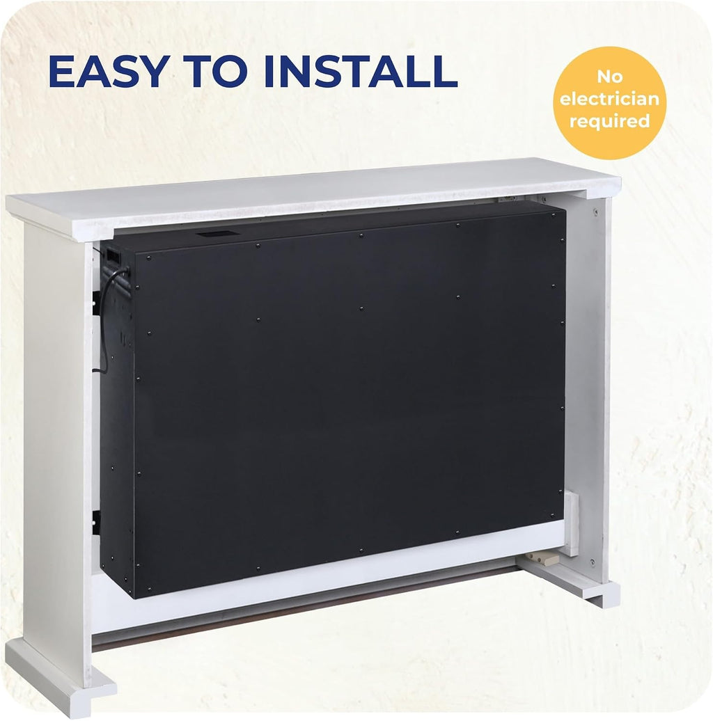 Endeavour Fires Danby 48" Freestanding Electric Fire and Surround,White