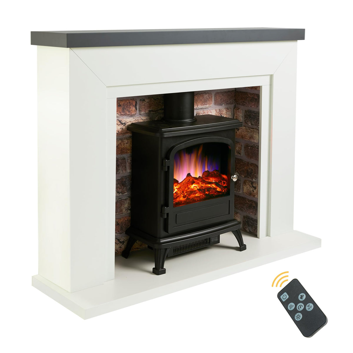 Endeavour Fires Farlington Electric Fire and Surround, Log Burner Stove