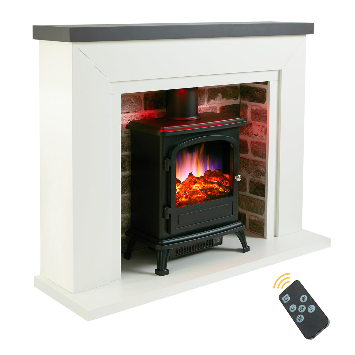 Endeavour Fires Farlington Electric Fire and Surround, Log Burner Stove