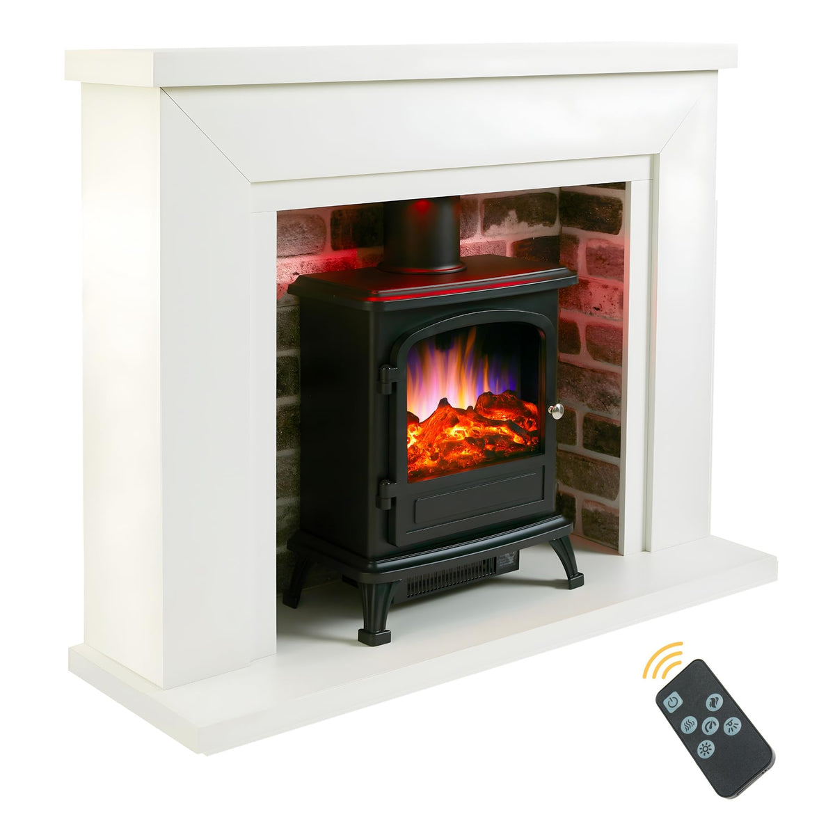 Endeavour Fires Farlington Electric Fire and Surround, Log Burner Stove