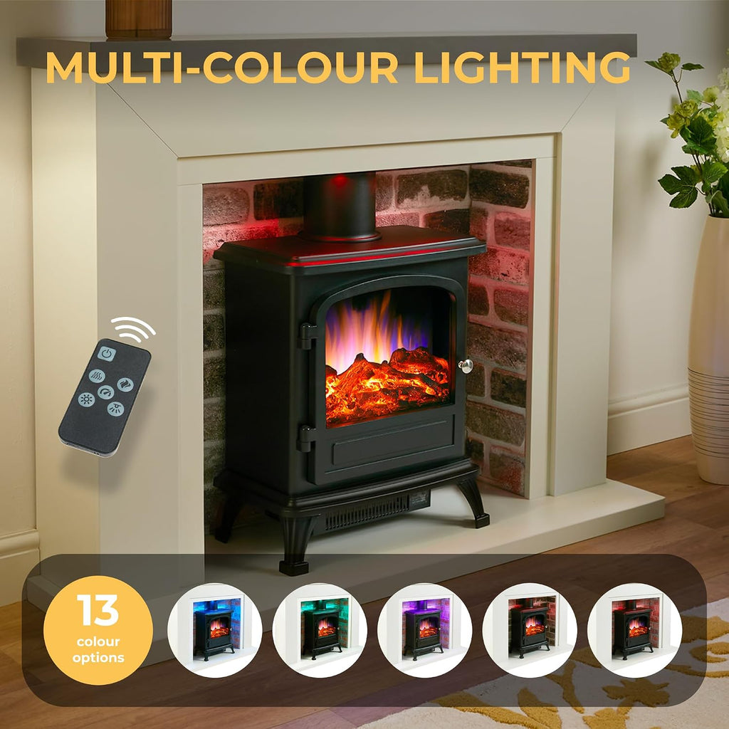 Endeavour Fires Farlington Electric Fire and Surround, Log Burner Stove