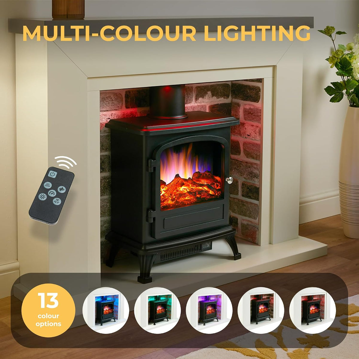 Endeavour Fires Farlington Electric Fire and Surround, Log Burner Stove