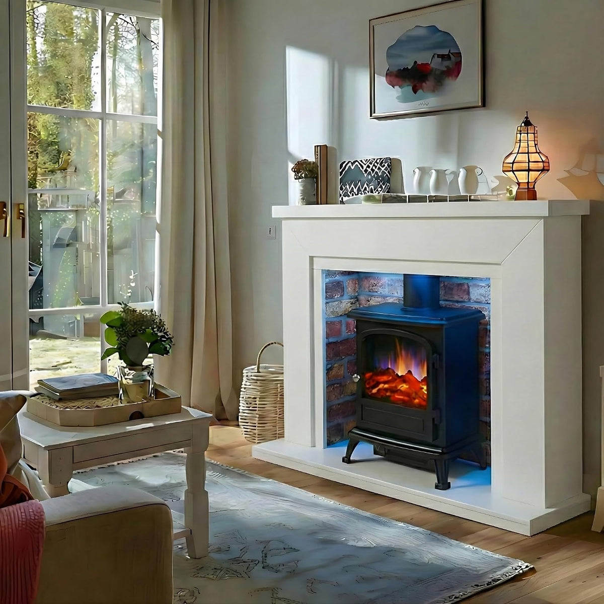 Endeavour Fires Farlington Electric Fire and Surround, Log Burner Stove